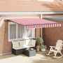Skėtis Audinys su Raudona ir balta 350 x 250 cm Poliesteris