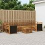 Lauko sofos komplektas 8 pcs Natūrali Kietos akacijos mediena