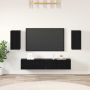 TV spintelių komplektas 4 pcs Juodas ąžuolas Apdirbta mediena