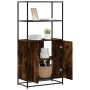 Highboard rūkytas ąžuolas 68x35x139 cm Mediena ir metalas