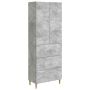 Spintelė 2 pcs Betono pilka 66 x 34,5 x 90 cm Apdirbta mediena
