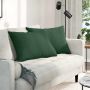 Sofa Pagalvės 2 pcs Tamsiai žalia 70 x 50 cm Kordūrinis audinys