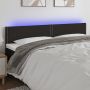 Galvūgalis su LED, juodos spalvos, 180x5x78/88cm, audinys