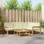 Lauko sofos komplektas 5 pcs Balta ir kreminė 79 x 79 x 37 cm