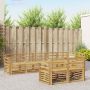 Lauko sofos komplektas 8 pcs Balta 308 x 130,5 x 73 cm