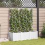 Sodo vazonas 3 pcs Balta 120 x 40 x 143 cm Plienas
