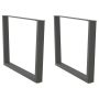 Valgomojo stalo kojos, V formos, 2 vnt., antracito spalvos, 100x(72-73,3) cm, plienas