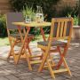 Bistro komplektas su pagalve 3 pcs Natūralus aliejus