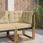 Lauko sofa pagalvėlė 3 pcs Smėlio Poliesteris