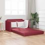 Sofa lova 110cm Vyno raudona Dirbtinė Oda
