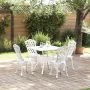 Sodo stalo komplektas 5 pcs Balta Liejamasis aliuminis