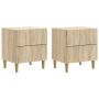 Šalia lovos spintelė 2 pcs Sonoma ąžuolas 43 x 34,5 x 48 cm