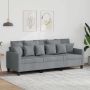 Trivietė sofa, šviesiai pilkos spalvos, 180cm, audinys