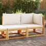 Dvivietė sodo sofa su pagalvėlėmis, akacijos mediena ir rotangas