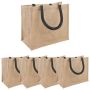Džiuto piniginės 5 pcs Natūrali ir juoda 26 x 22 x 14 cm