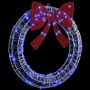 Vainikas su 60 LED Mėlyna 76 x 76 x 8,5 cm Akrilas