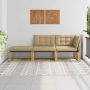 Sekcija sofa vienetai su pagalve Balta 241,5 x 83 x 73 cm