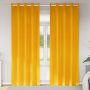 Užtemdymo užuolaidos 2 pcs Garučių geltona 140 x 225 cm Aksomas