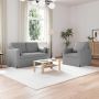 Sofa 2 pcs Šviesiai pilka 139 x 78 x 80 cm audinys