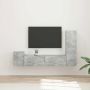 TV spintelių komplektas 4 pcs Betono pilka Apdirbta mediena