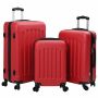 Lagaminas 3 pcs Raudona 50 x 31 x 78 cm ABS plastikas