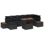Sodo valgomojo komplektas su pagalve 8 pcs Juoda ir Ruda