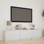 TV spintelė su LED Baltas 165 x 34 x 40 cm Dirbtinė mediena