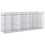 Gabioninė pakelta lova 2 pcs Sidabro 200 x 50 x 80 cm
