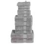 Rankšluosčių rinkinys SOLUND, 12vnt., pilki, 600g/m²