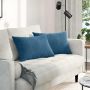 Sofa Pagalvės 2 pcs Mėlyna 60 x 40 cm Kordūrinis audinys