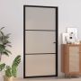 us durys, juodos, 102,5x201,5cm, matinis stiklas/aliuminis
