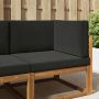 Lauko sofa pagalvėlė 3 pcs Juodas Poliesteris