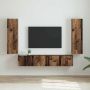 TV sieninė spintelė 2 pcs Senovinis medis 30 x 31 x 100 cm