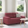 Dvivietė sofa, vyno raudonumo, 160x81x84 cm, audinys