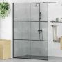 Įėjimo dušo siena Juoda 140 x 195 cm grūdintas stiklas