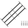 Langų saugos grotelės su 3 skersinėmis 3 pcs 63-114 cm