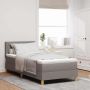 Kiemas lova su čiužiniu su galvūgalio Taupe 90 x 190 cm audinys