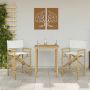 Sulankstoma režisieriaus kėdė 2 pcs Natūrali 58 x 48 x 115 cm