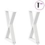 Valgomojo stalo kojos, 2 vnt., baltos, 50x(72-73,3) cm, plienas