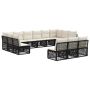 Sodo Sofų Rinkinys 13 pcs Juoda poliratanas