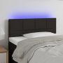 Galvūgalis su LED, juodos spalvos, 80x5x78/88cm, audinys