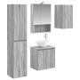 Vonios spintos komplektas 5 pcs Pilka Sonoma 50 x 14,5 x 70 cm