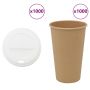 popieriniai kavos puodeliai su dangteliais 1000 vnt 16oz 400 ml