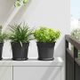 Apvalus gėlių vazonas 24 pcs Juoda Ø 19 x 16 cm Plastmasė