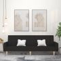 Dvivietė sofa-lova, juodos spalvos, audinys
