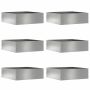 Vejo kraštas 6 pcs Sidabro 40 x 40 x 13 cm Cinkuota plienas