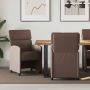Valgomojo Kėdės su Ratukais 2 pcs Ruda 58 x 65 x 98 cm