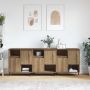 Šoninės lentynos 3 pcs artisano ąžuolo 180 x 35 x 70 cm