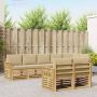 Lauko sofos komplektas 8 pcs Balta ir kreminė
