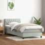 Box Spring Lova su čiužiniu Šviesiai pilka 90x210 cm Velvet